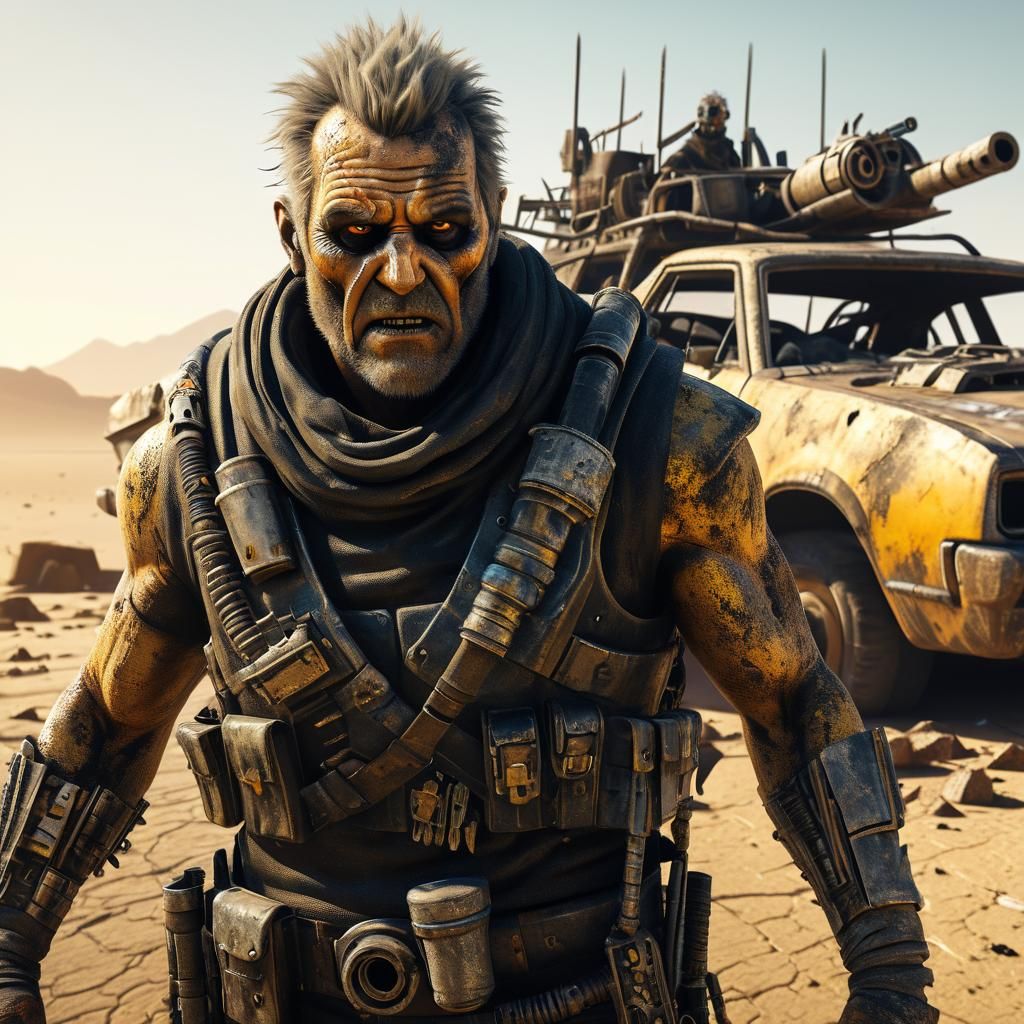 Mad Max in Wasteland: Gritty 3D Render