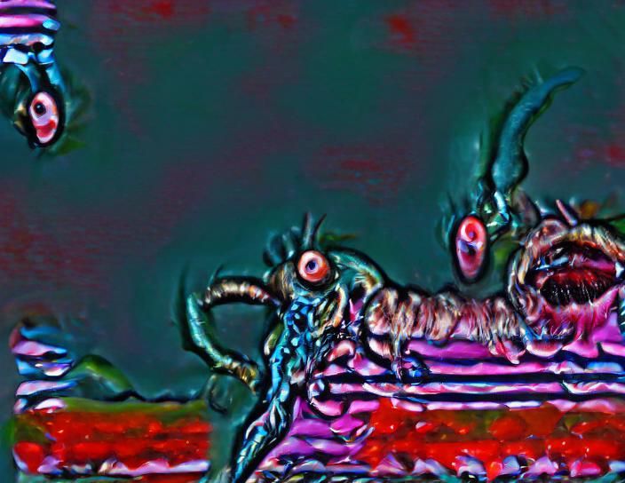 Horrific Mutant Creature in Cronenberg Style