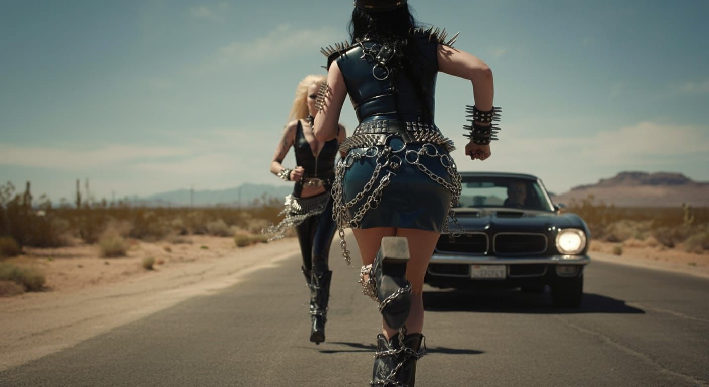 Gritty Desert Rebel in Leather and Lace