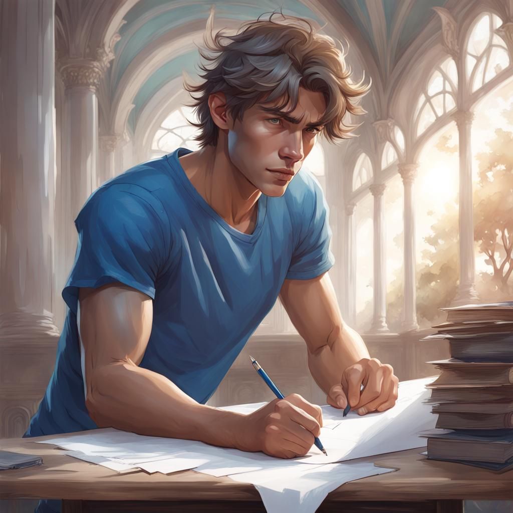 Handsome Teenager Portrait Concept Art