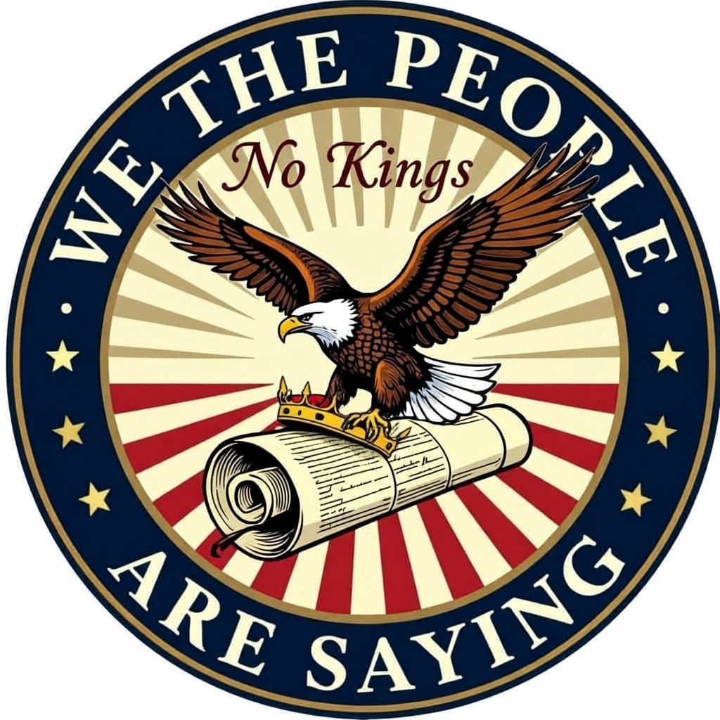 US Constitution Bald Eagle Attacks Crown Logo