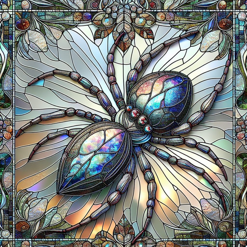 Spider in Stained Glass