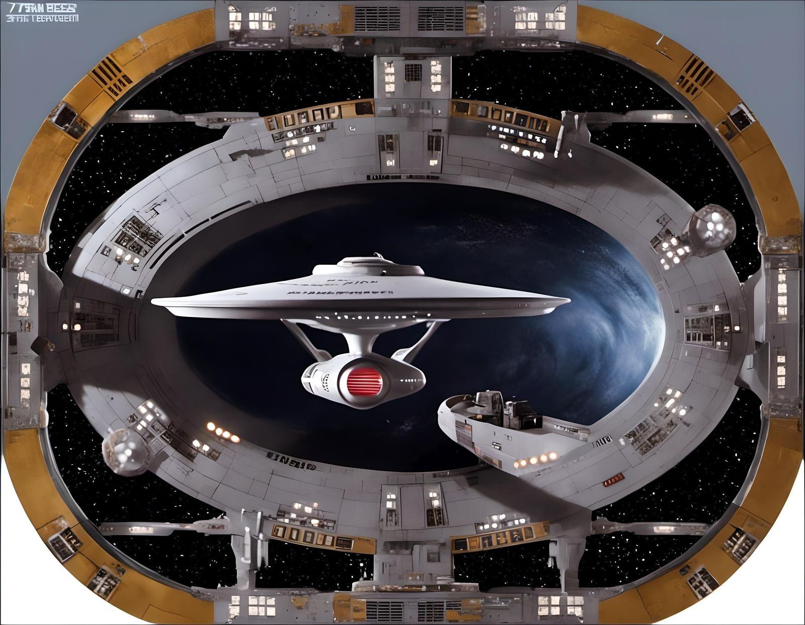 Star Trek USS Enterprise Adrift in Space