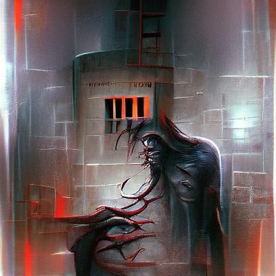 Sinister Prison Interior in Rutkowski Style