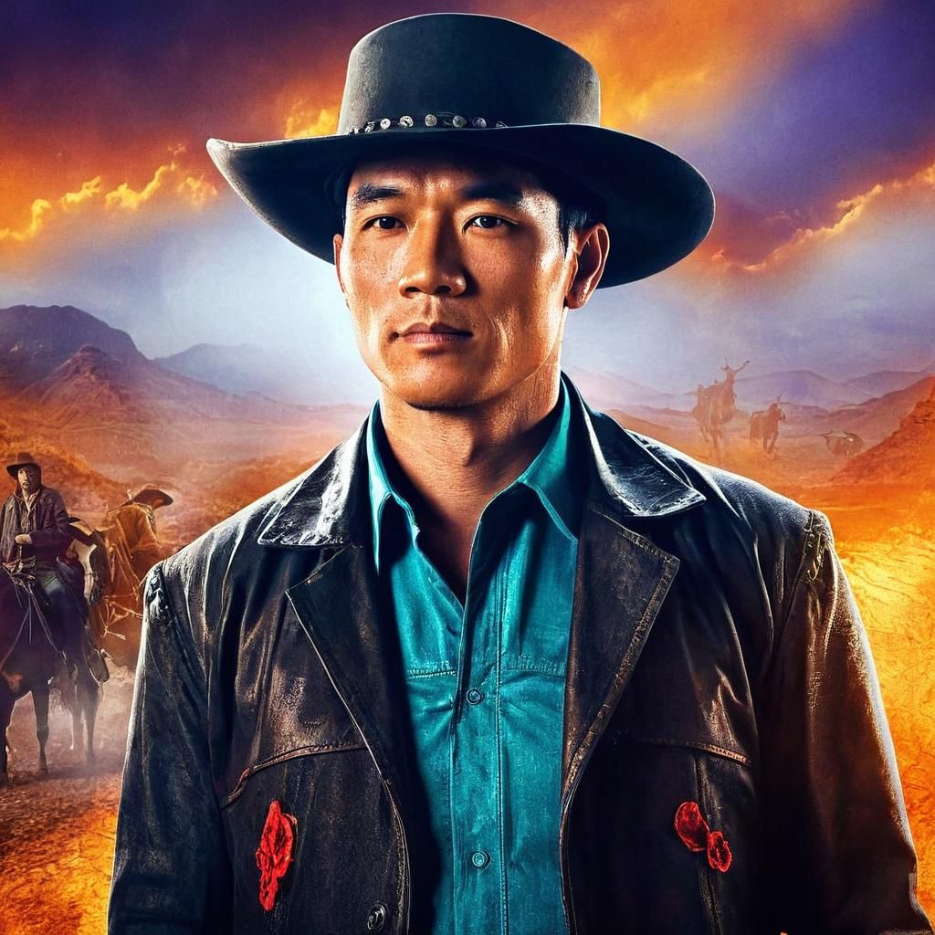 Cowboy Portrait in Western Film Style