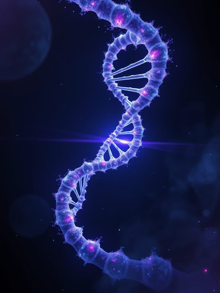 Fractal DNA Galaxy in Deep Space