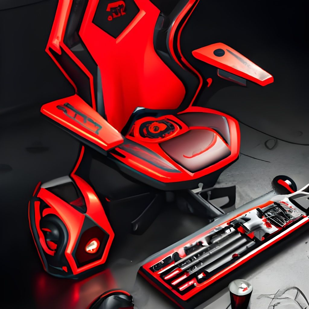 Futuristic Gaming Computer Setup in Hyperrealism