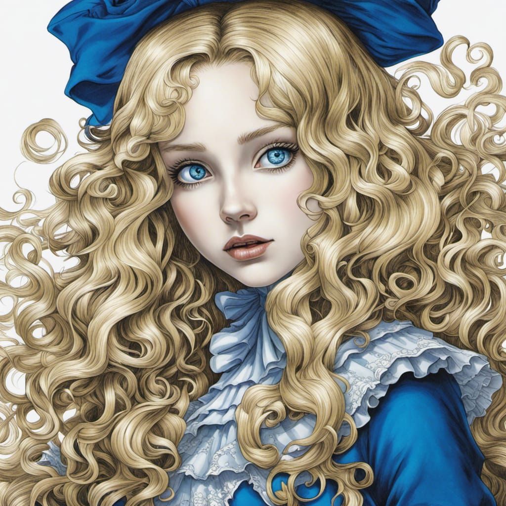 Alice in Horror Wonderland Portrait, Anime Manga Style