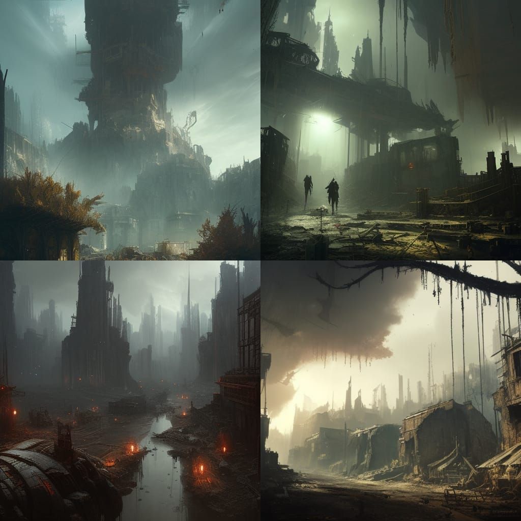 Dark Fantasy Post-Apocalyptic Wonderland in 8K