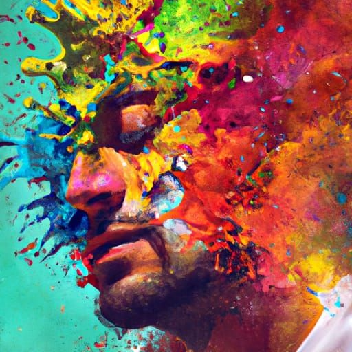 Hyperrealistic Portrait with Dramatic Lighting and Color