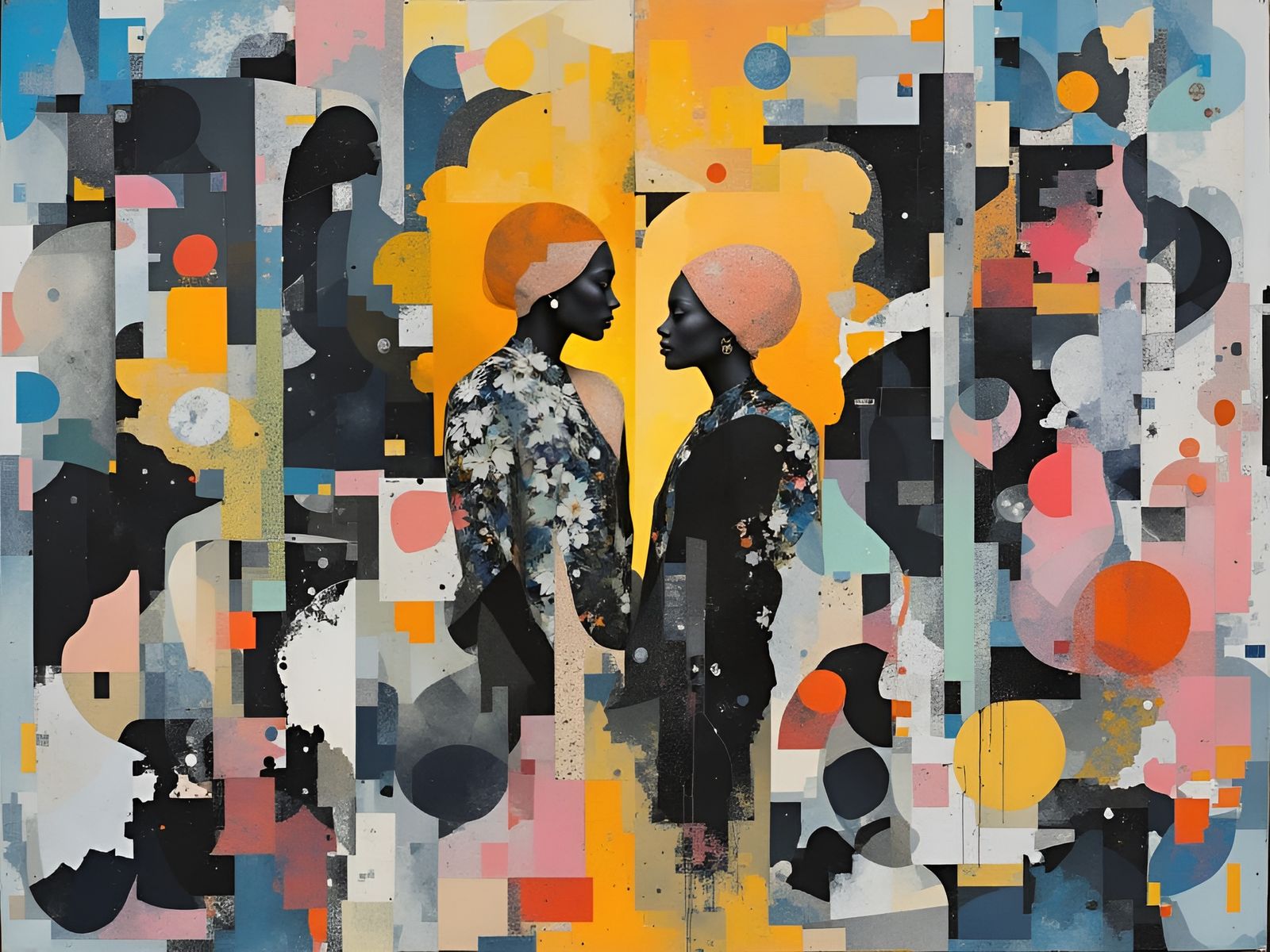 Abstract Geometric Pattern with Vibrant Colors