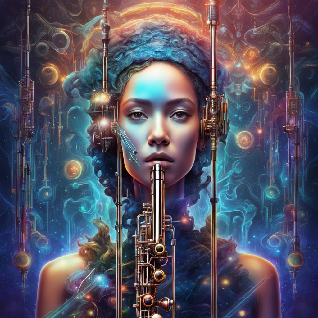 Cosmic Cyborg Transforms into Celestial Woodwind Instrument