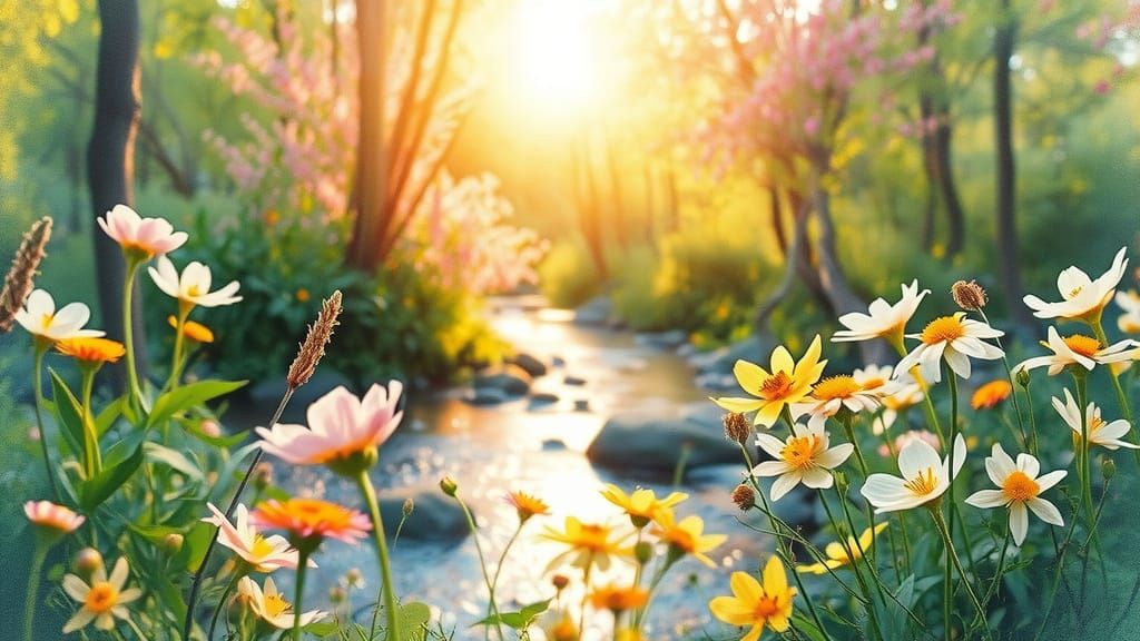 Spring Morning Serenity in Watercolor