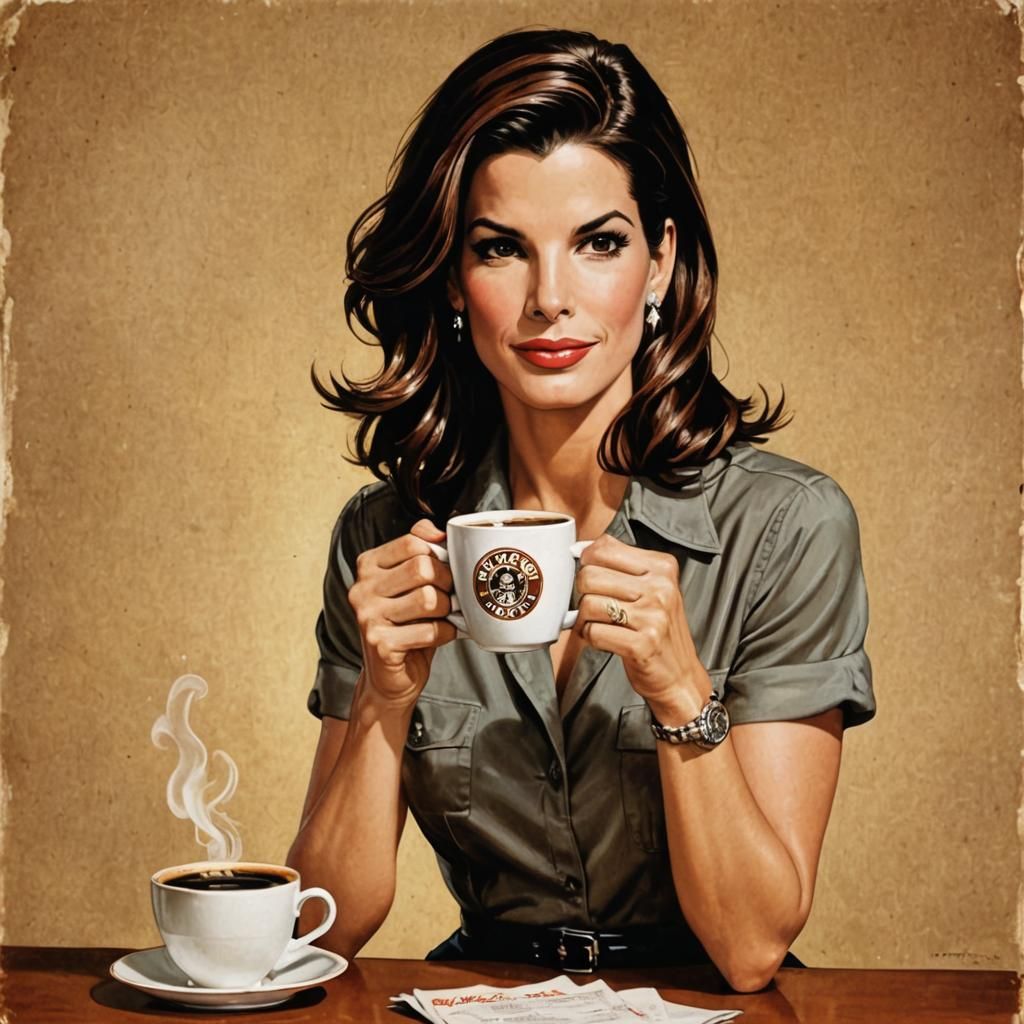 Pin-Up Style Coffee with Sandra Bullock