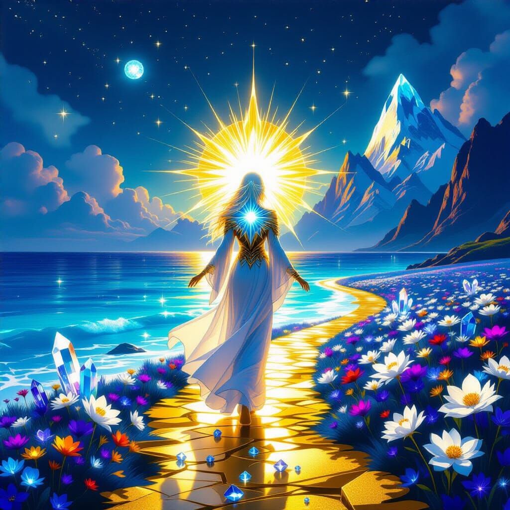 Radiant Crystalline Soul on a Golden Path