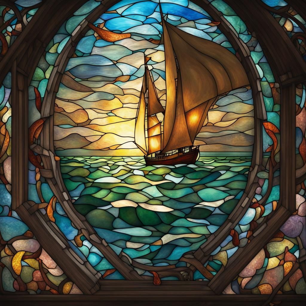 Stained Glass Sea Window