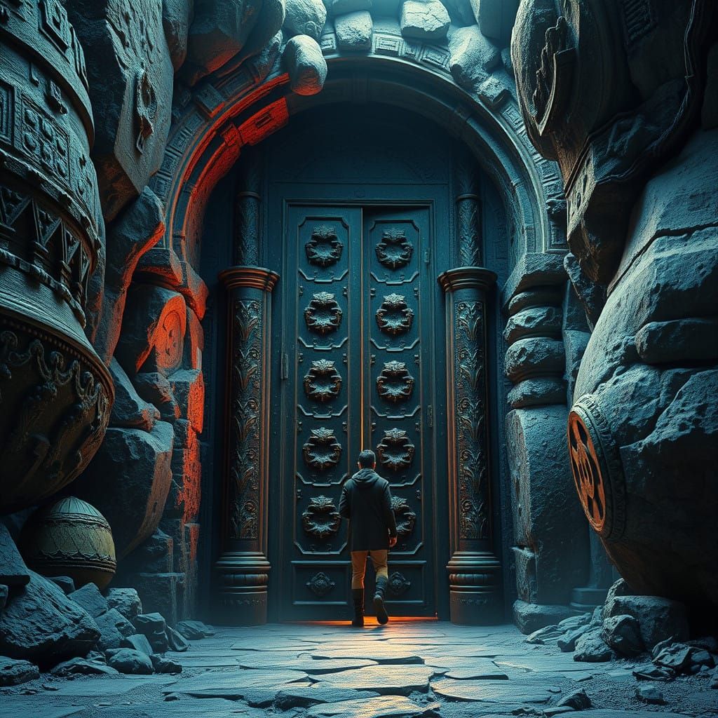 Epic Cinematic Doorway in Stunning Digital Detail