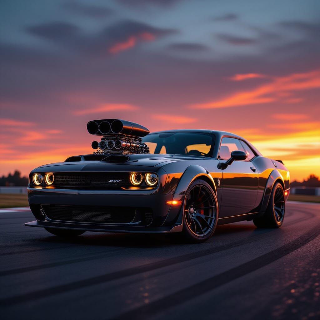 SRT Hellcat Turbocharged on Sunset Track