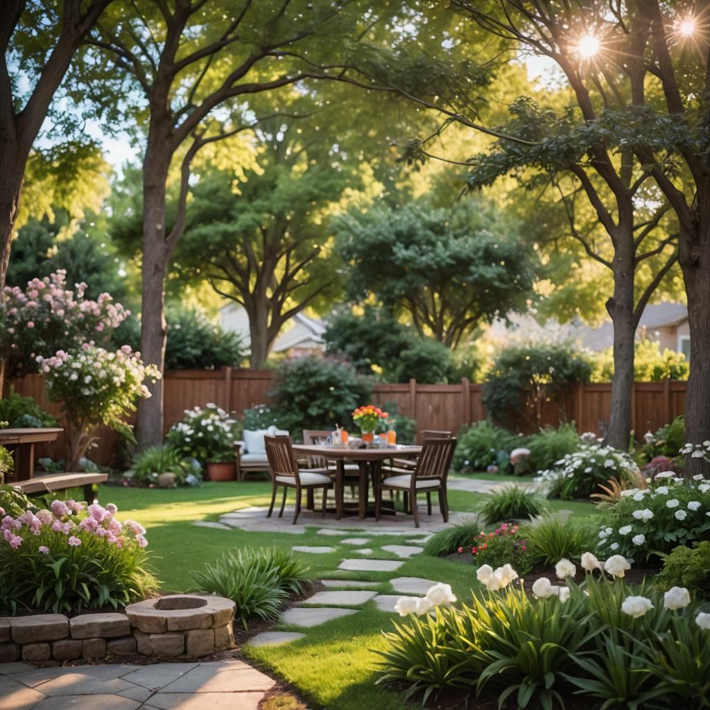 Serene Backyard Oasis in Professional Photography