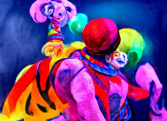 Colorful Circus World in Fauvist Style
