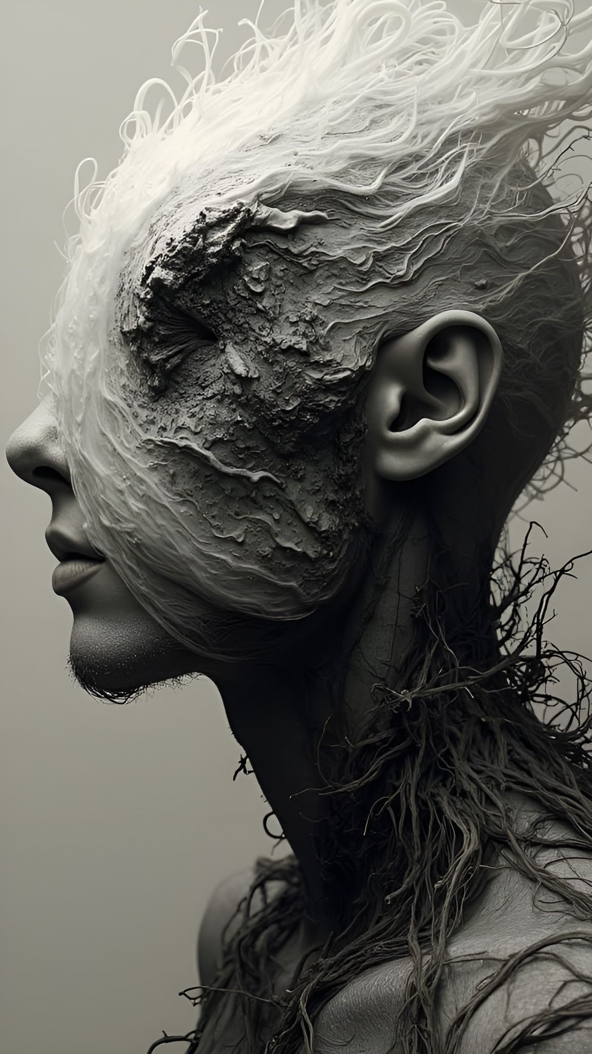 Digital Dystopian Metropolis in Decay