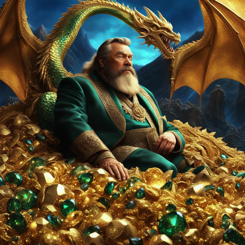 Brian Blessed Sleeps on Dragon's Hoard
