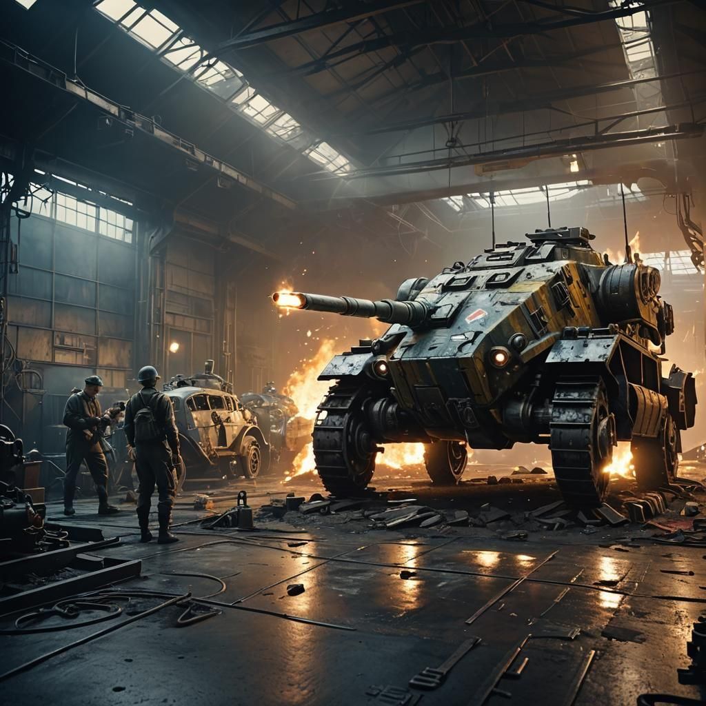 Messerschmitt-Mecha Maintenance Bay: Sci-Fi 8K Render