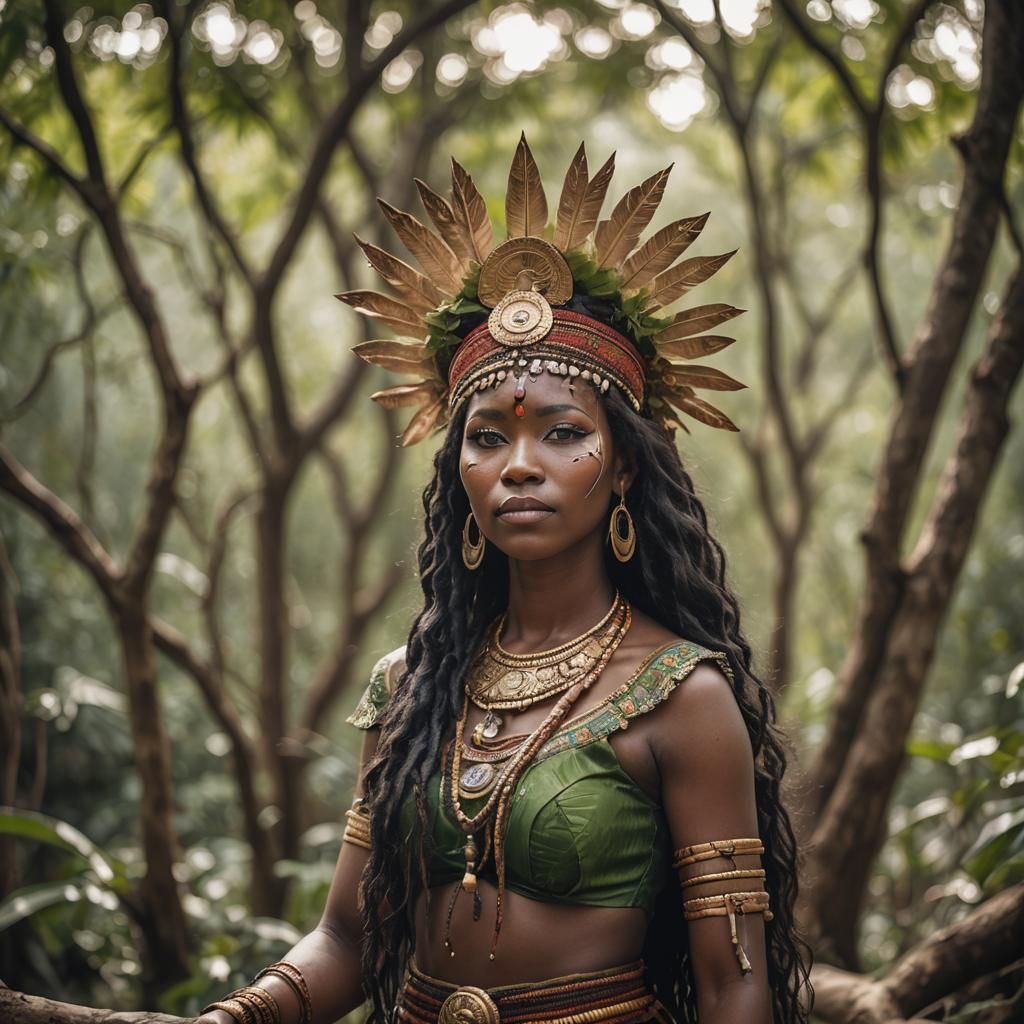 Babalú-Aye Earth Spirit in Professional Photography Style