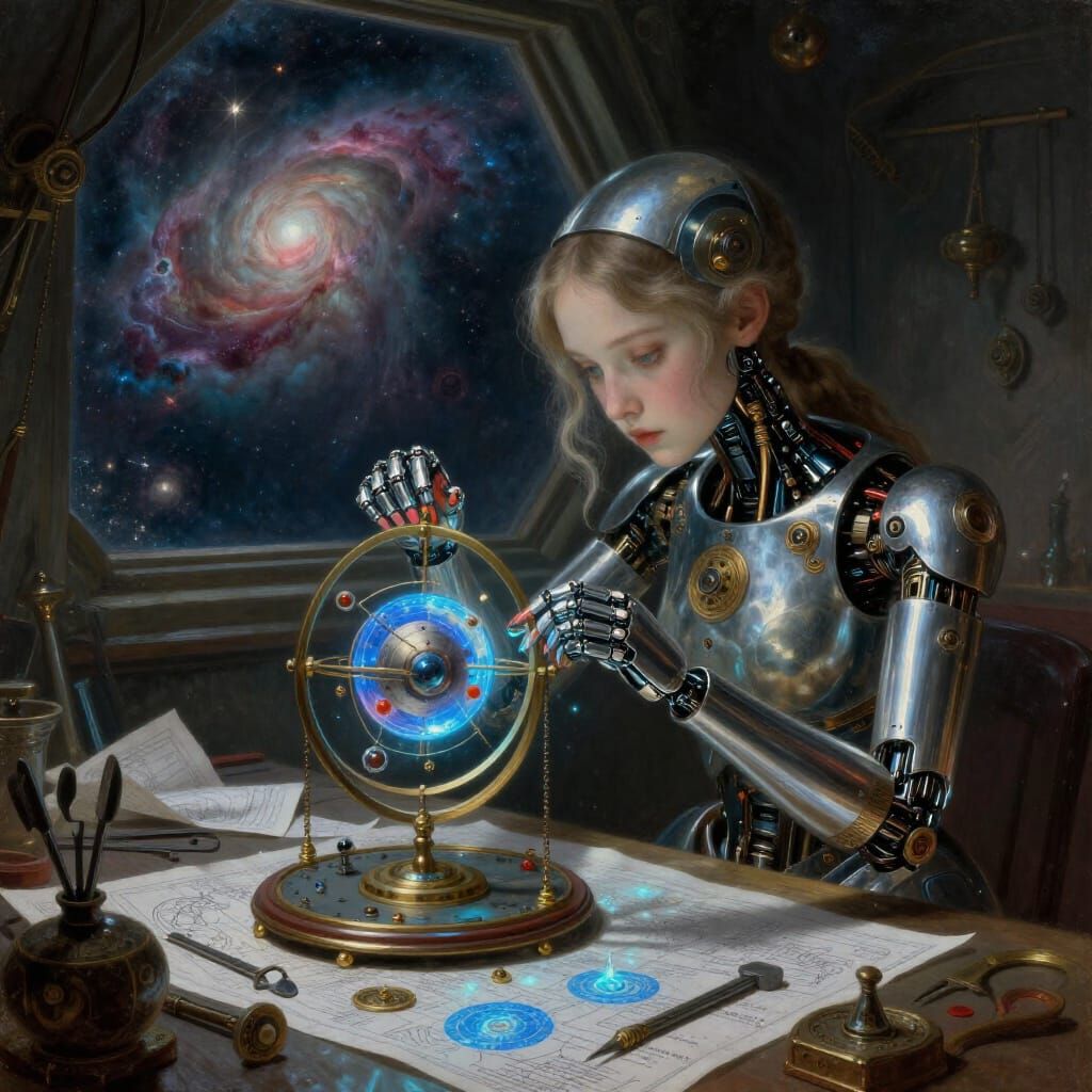 Android Assembling Orrery in Cosmic Workshop