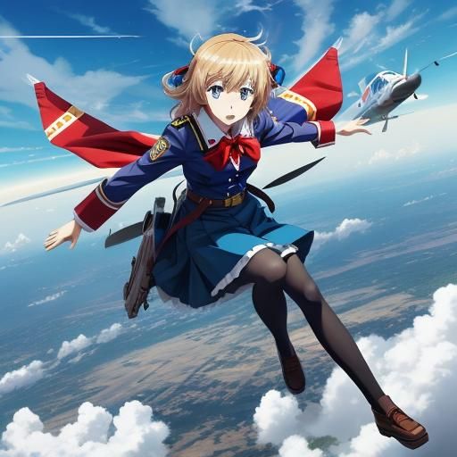 Airplane in Trouble: Anime Style Emergency Landing