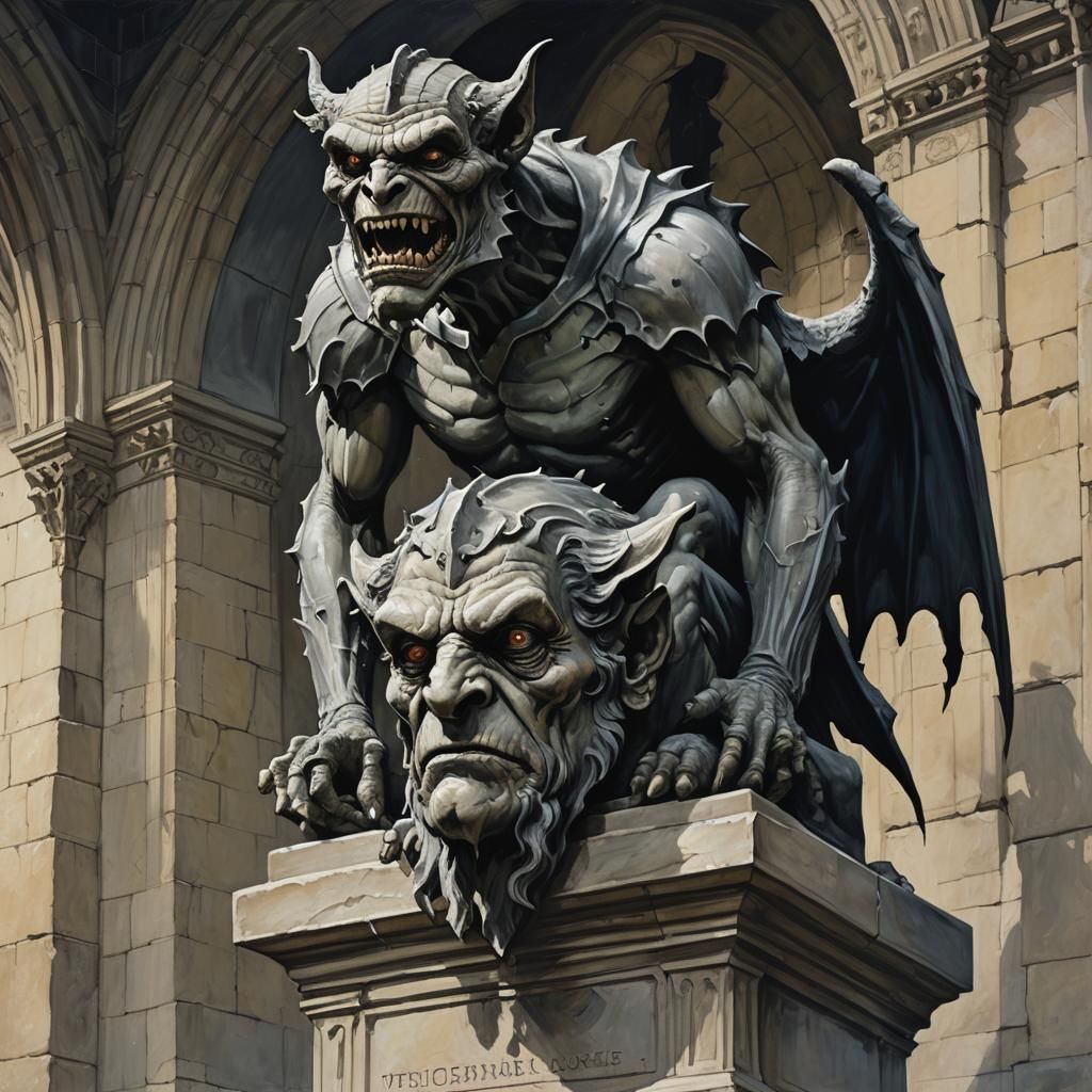 Richard Wagner as Sinister Gargoyle: Dark Fantasy Art