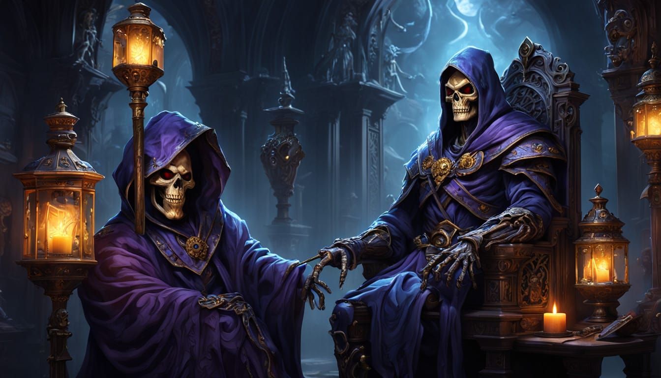 Dark Fantasy Portrait of Skeletor