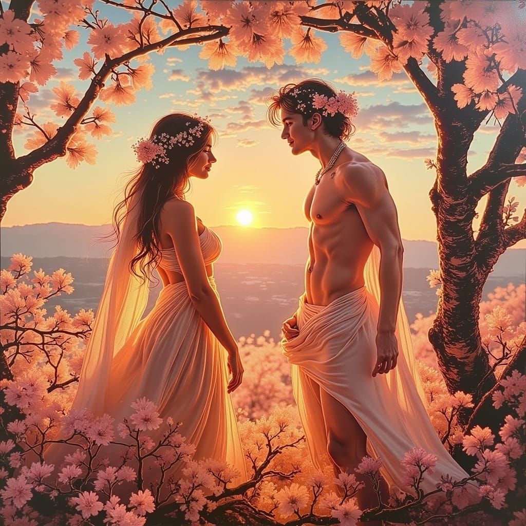 <lora:Night Breeze V2:1.0> Aphrodite and Adonis