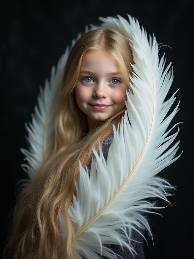 Majestic Realist Portrait on Dark Velvet Background