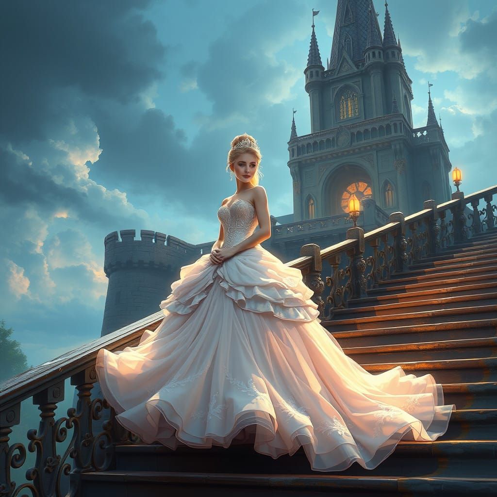 Enchanted Cinderella in Fantastical Castle Regalia