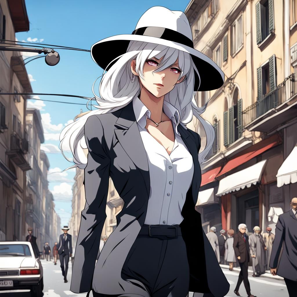 Anime-Style Mafia Boss Strides Through Italy