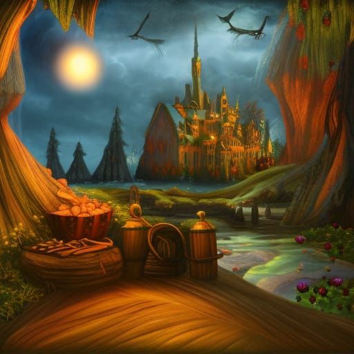 Fantastical Witch Cauldron Concept Art