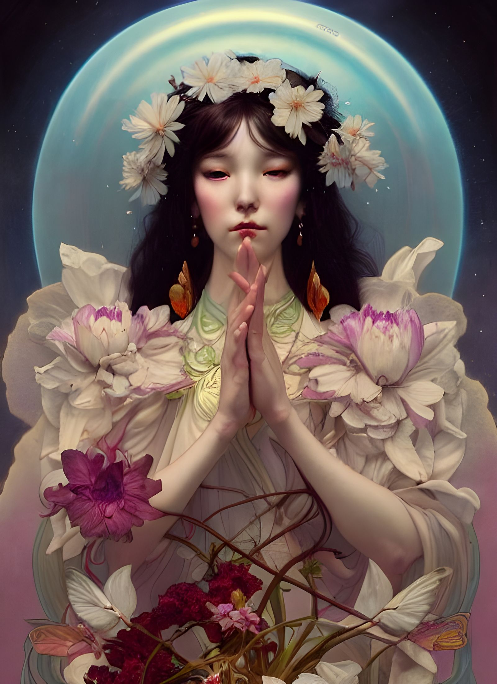 Divine Goddess D.Va: Detailed Digital Art