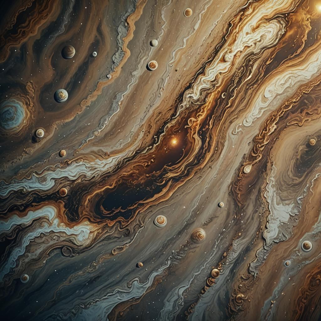 Dramatic CGI Art of Jupiter's Atmosphere