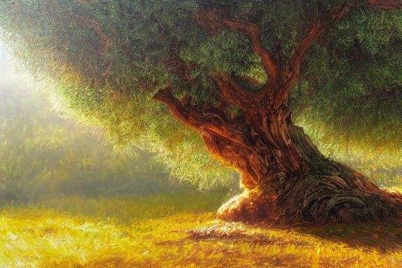 Olive Tree in Gethsemane: Oil Painting by Gurney