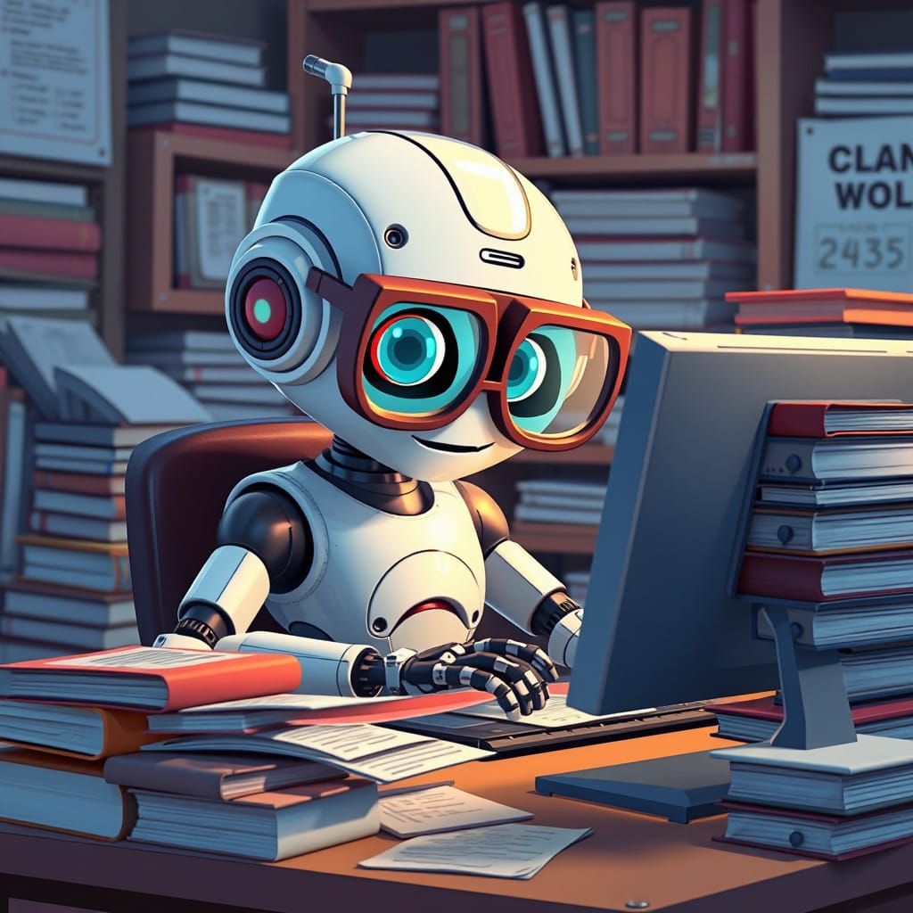 Friendly Chatbot Studies with Whimsical Magnified Glasses in...