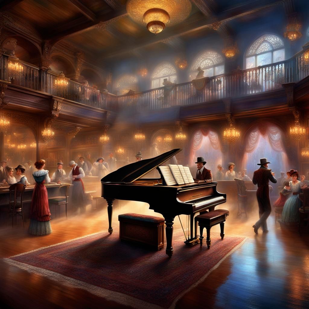 Western Saloon Dance Hall: Epic Digital Matte Painting