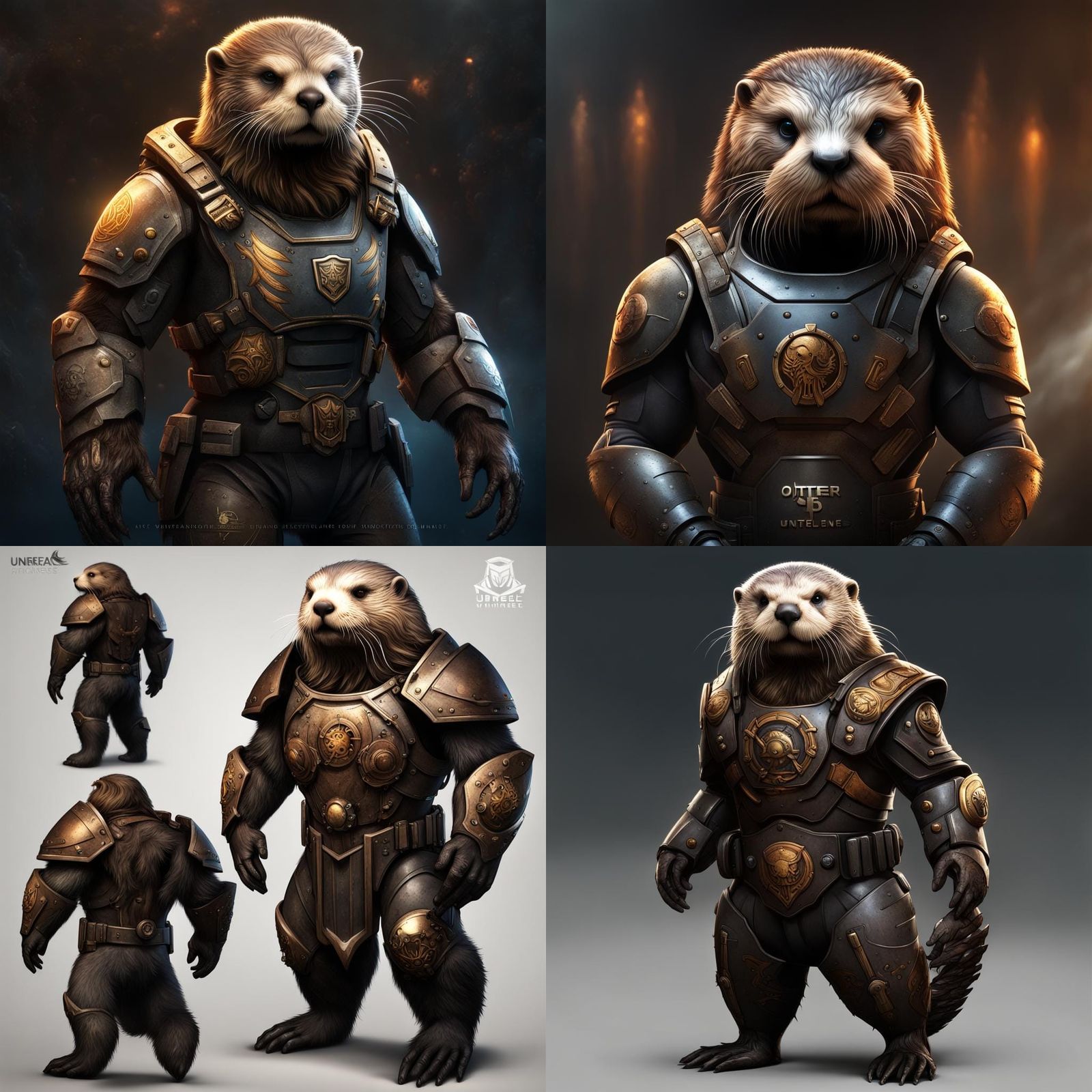 Battle-Worn Sea Otter Space Marine Logo