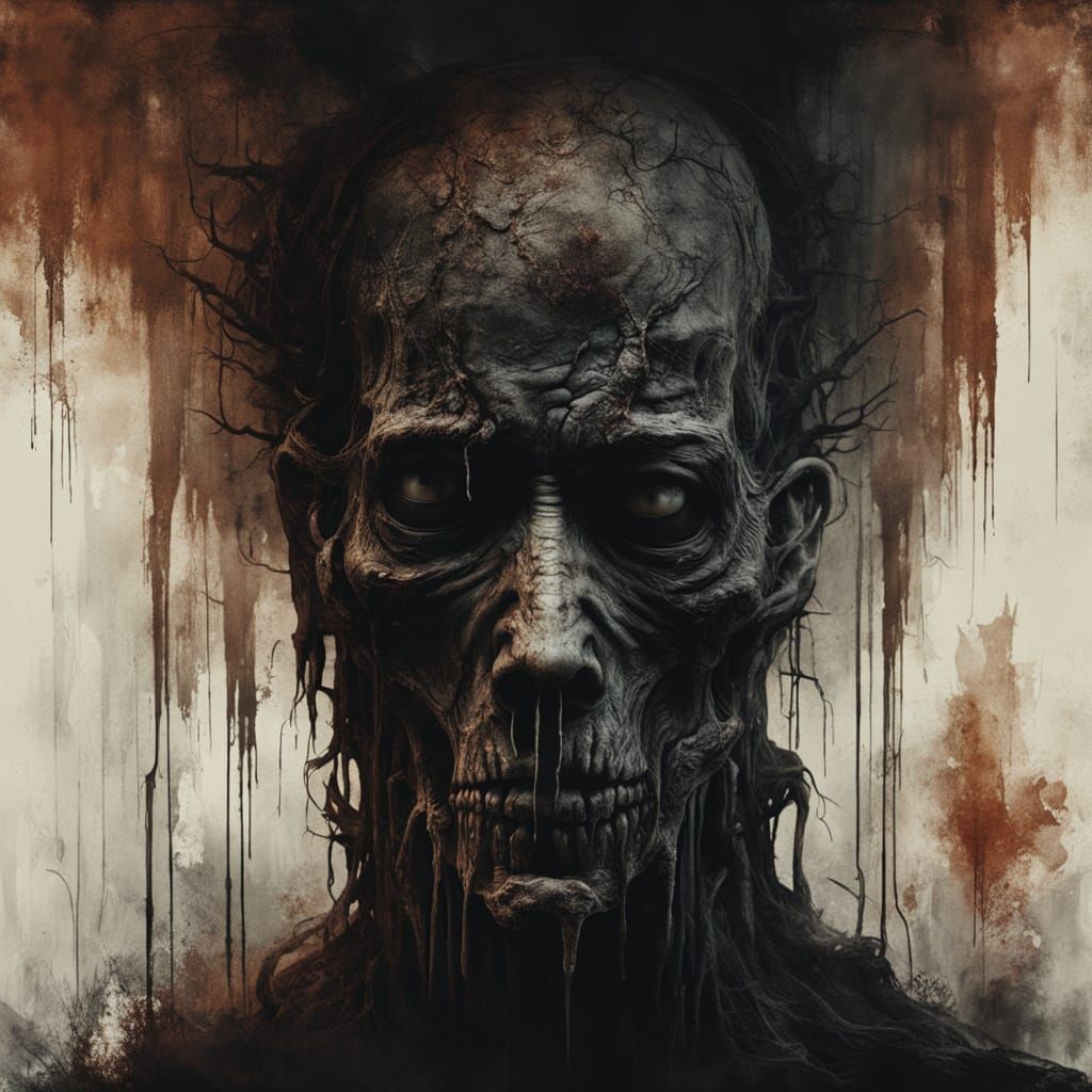 Disturbing Surrealist Figure in Psychological Horror