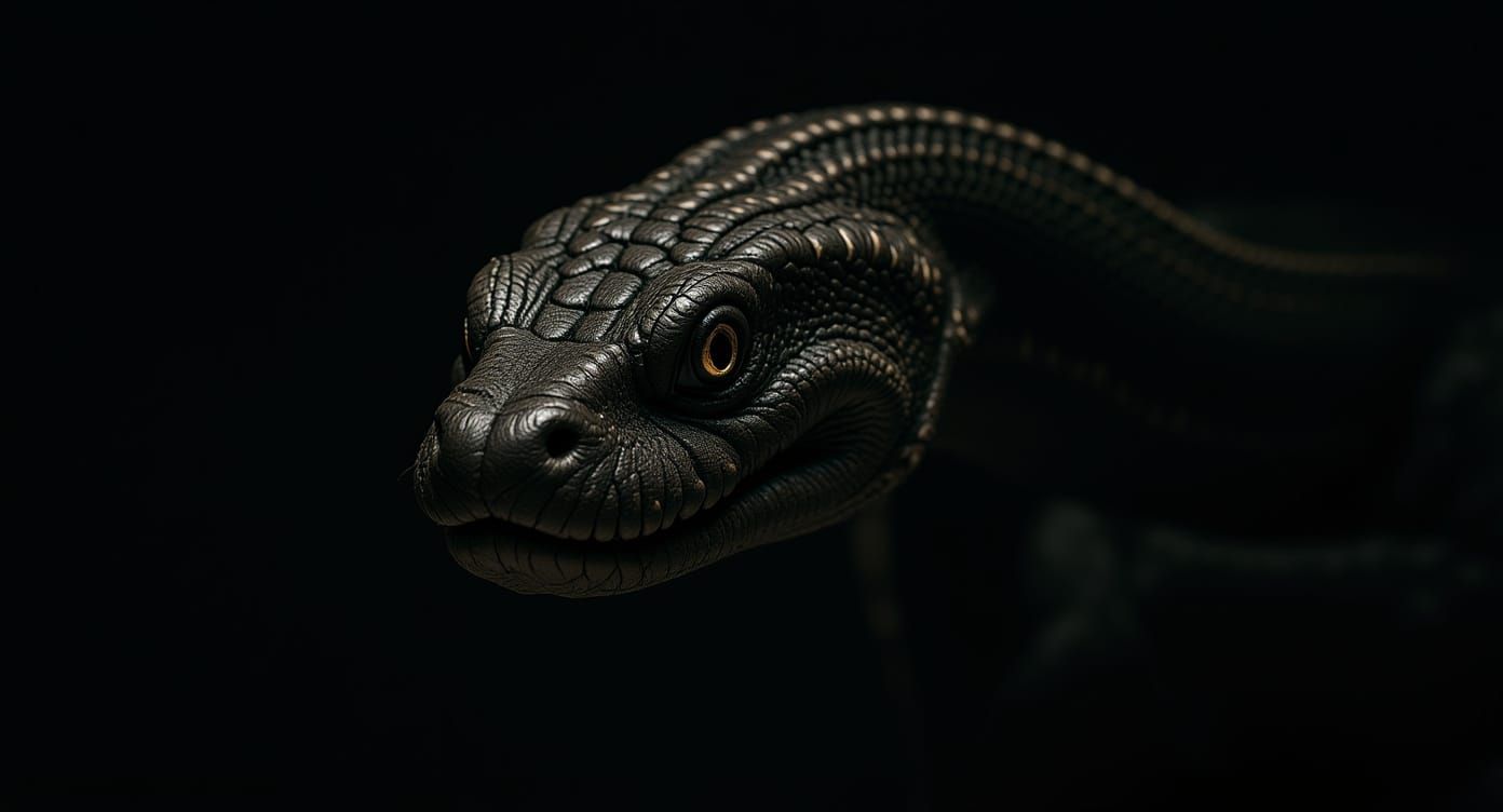 Hyperrealistic Snake with Intricate Scales in HDR
