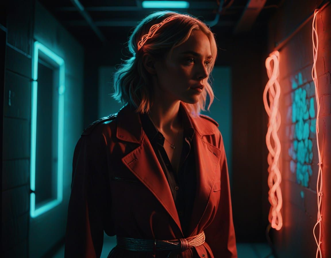 Ethereal Femme Fatale in Darkroom Splendor