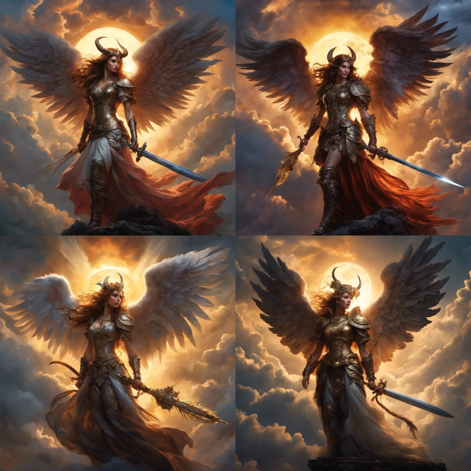 Elegant Demon Angel in Renaissance Style