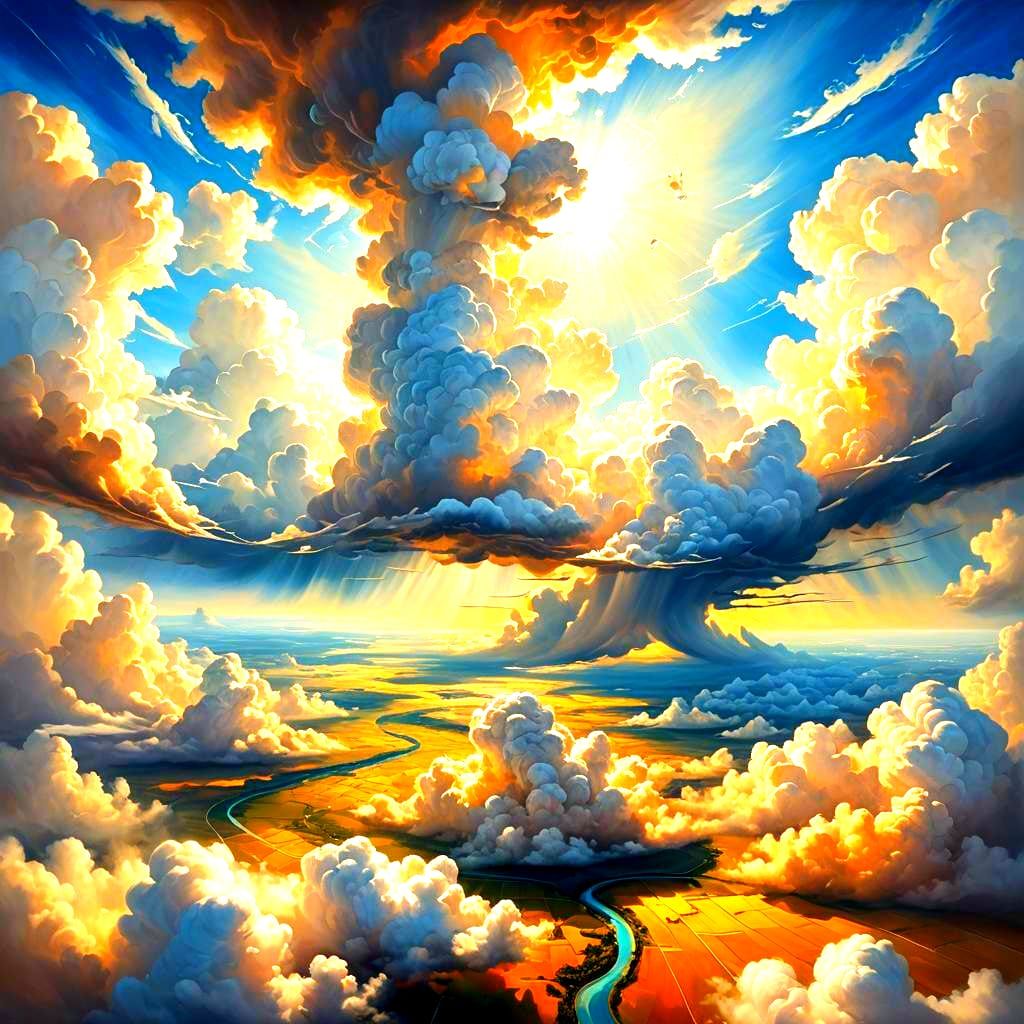 Endless Dreamscape Paths in the Sky