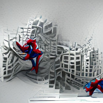 Spider-Man Digital Rendering in Action Pose