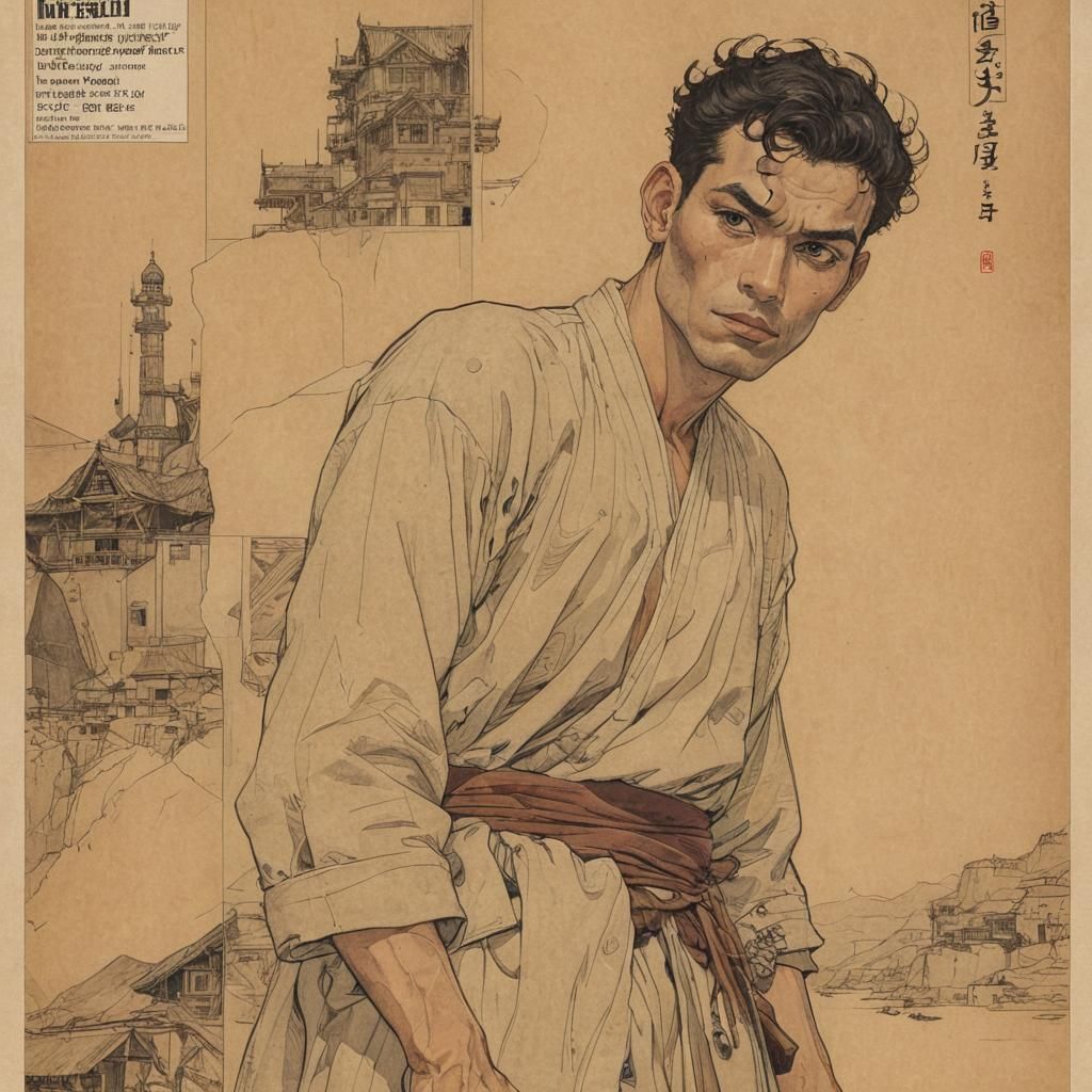 Al-Khuwarizmi's Eureka Moment: Vintage Comic Art